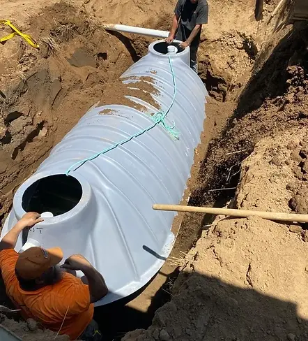 Septic tank system installation